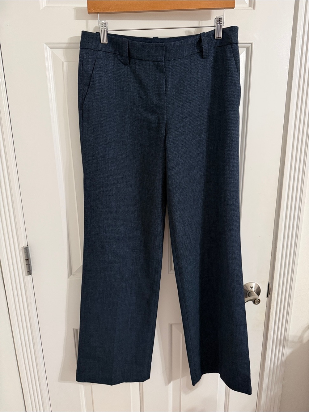 The Limited Navy Wide-Leg Dress Trousers